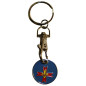 Porte-clé jeton de caddie - croix scoute