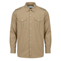 Chemise coton beige - CARRICK France