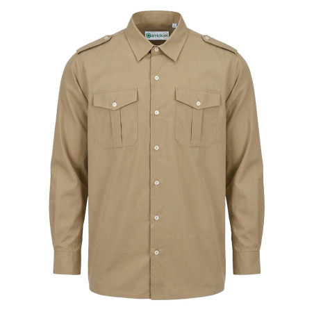 Chemise coton beige - CARRICK France