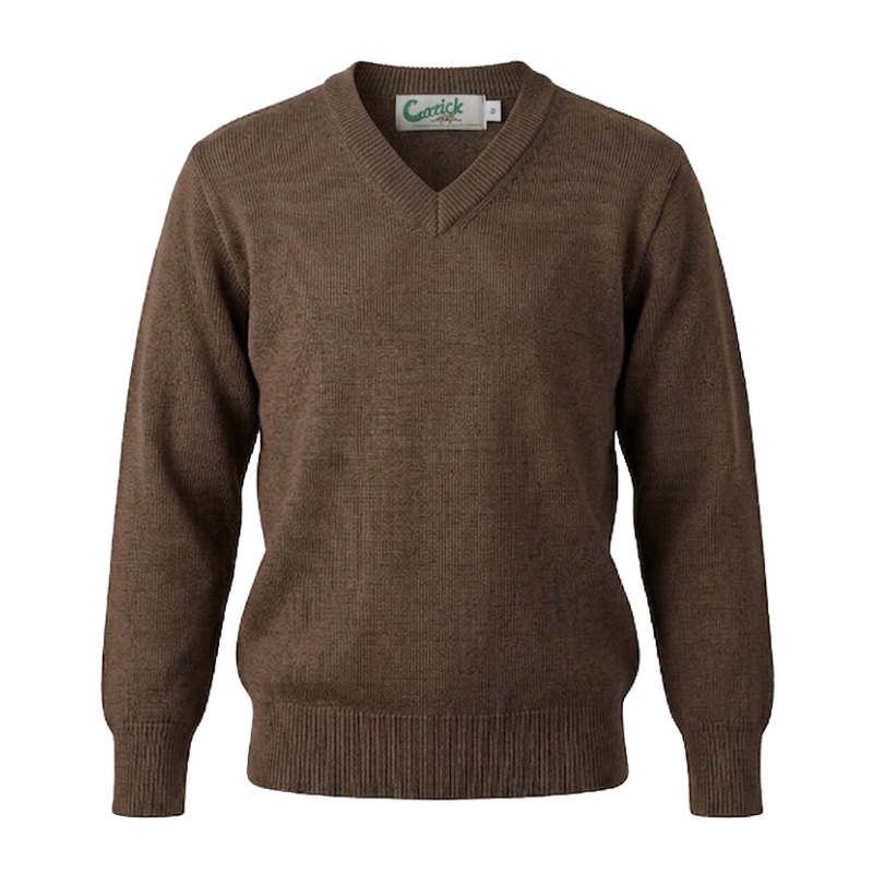 Pull col V - Marron