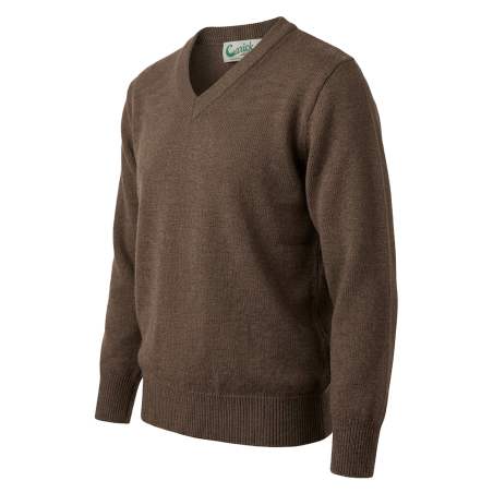 Pull col V - Marron