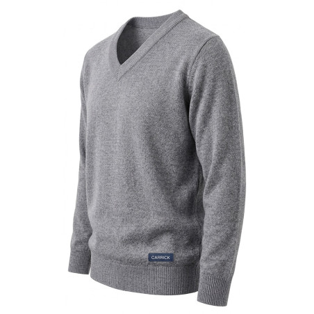 Pull col V - Gris foncé