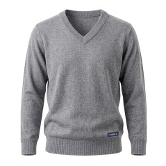 Pull fin col V GRIS - CARRICK France