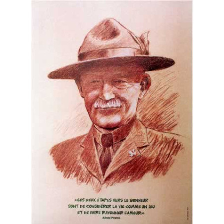 Poster portrait Baden-Powell - CARRICK France