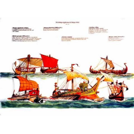 Poster De la barque égyptienne à la barque vénète - CARRICK France