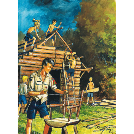 Carte postale - Construction de châlet - CARRICK France
