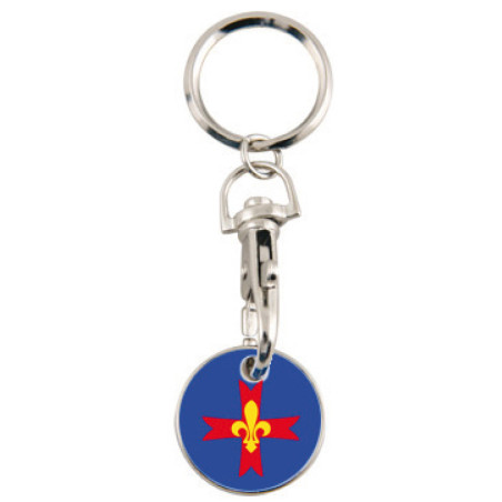 Porte-clé jeton de caddie - croix scoute