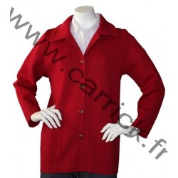 Veste laine ROUGE