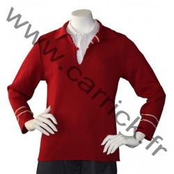 Pull vareuse ROUGE - CARRICK France