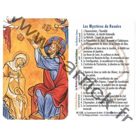 Prière en poche -  mystères du Rosaire