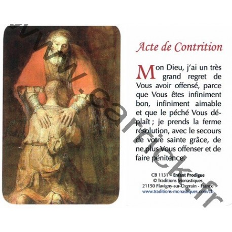 Prière en poche -  Acte de contrition