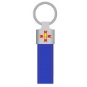 Porte clé cuir GSE BLEU