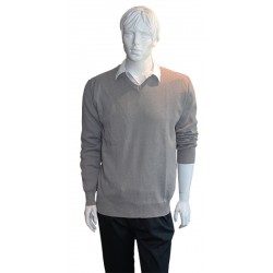 Pull Coton GRIS col V