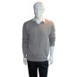 Pull Coton GRIS col V Pull Coton GRIS col V