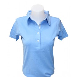 Polo VICHY femme - CIEL
