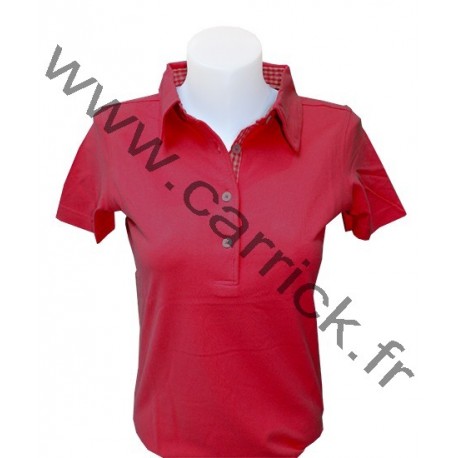 Polo VICHY femme - ROUGE Polo VICHY femme - ROUGE