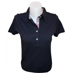 Polo VICHY femme - NAVY