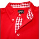 Polo VICHY homme - ROUGE