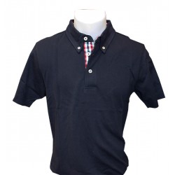 Polo VICHY homme - NAVY