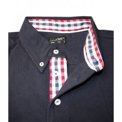 Polo VICHY homme - NAVY