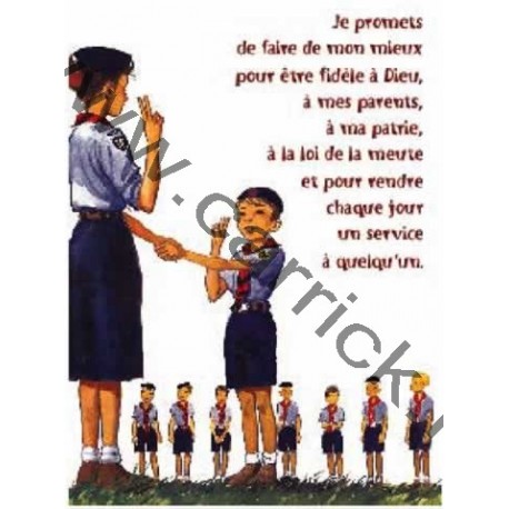 CP -  Souvenir promesse louveteau