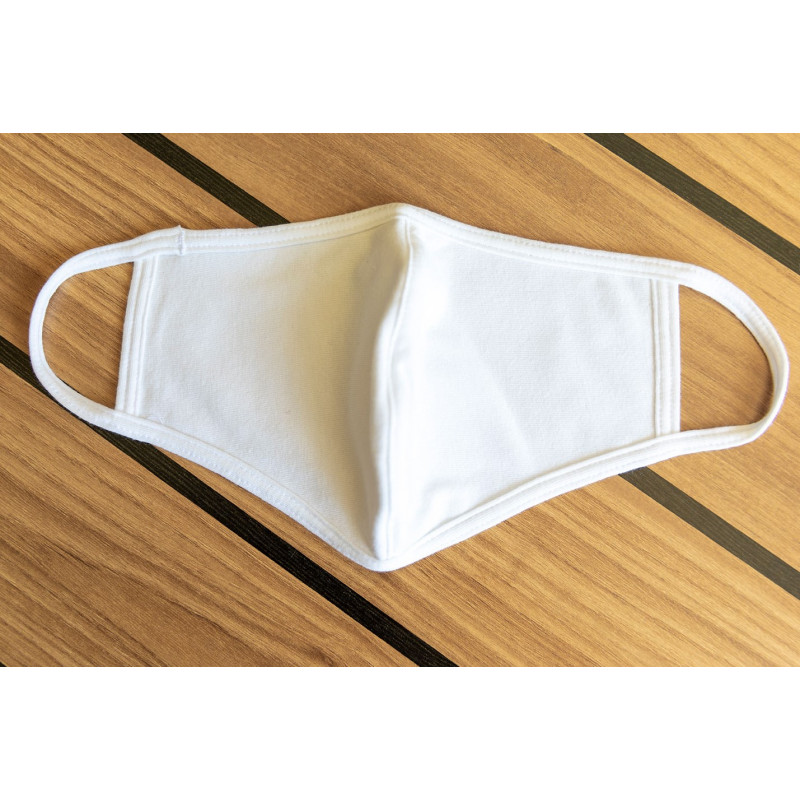 masques tissu blanc lavable - lot de 2
