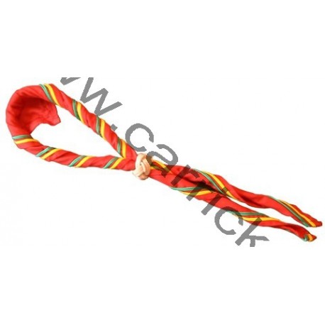 Foulard - triangle rouge + liserés vert et jaune