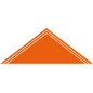 Foulard 2 liserés - fond orange