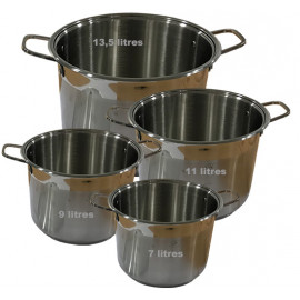 Lot de 4 gamelles inox