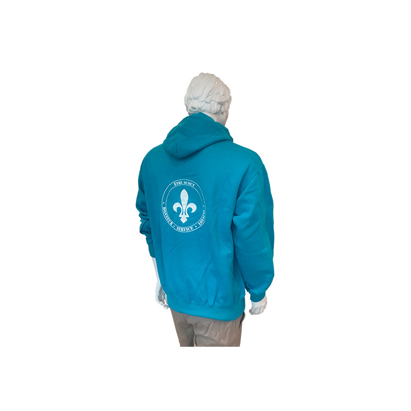 Sweat capuche TURQUOISE scout