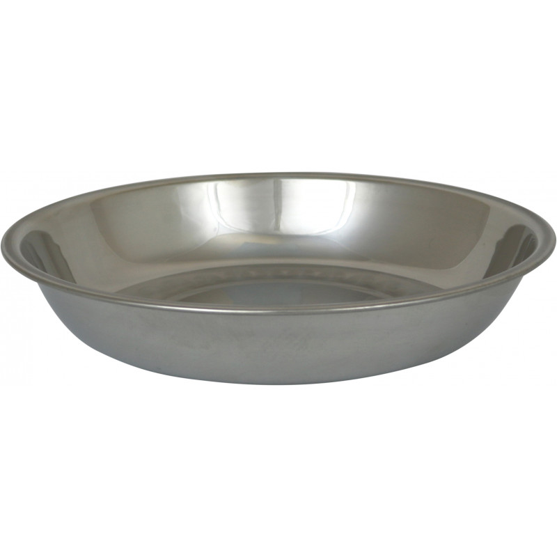 Bblie Lot de 6 Assiettes de Service en Acier Inoxydable, Plateau Inox Rond,  Assiettes Camping, Vaisselle Assiette de Dîner : : Cuisine et  Maison