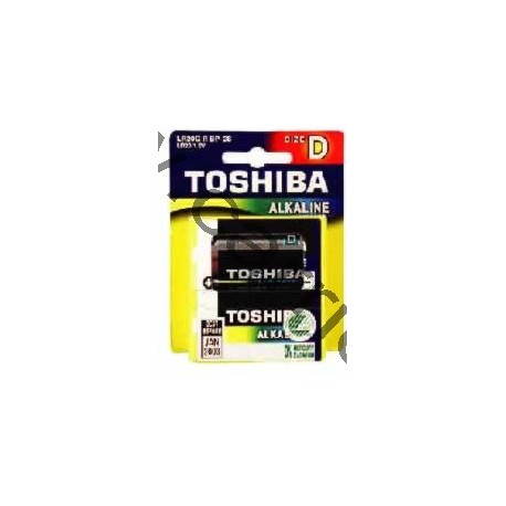 Piles R 20 (x 2) rondes - Toshiba - CARRICK France