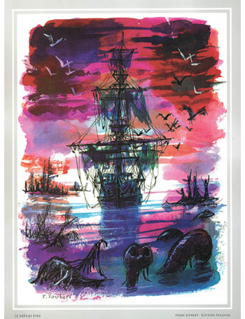 Estampe Le bateau ivre - Univers Pierre Joubert
