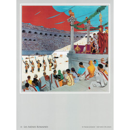 Estampe Les arènes romaines - Univers Pierre Joubert