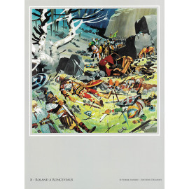 Estampe Roland à Roncevaux - Univers Pierre Joubert