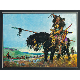 Estampe Cavalier Hun en éclaireur - Univers Pierre Joubert