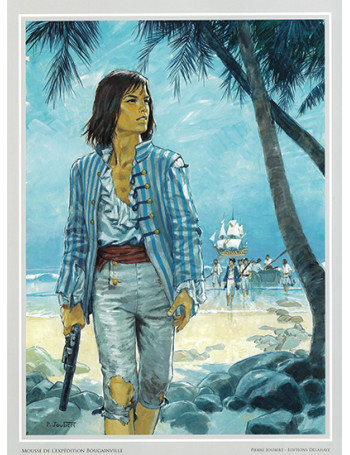 Estampe Mousse de l'expédition Bougainville - Univers Pierre Joubert