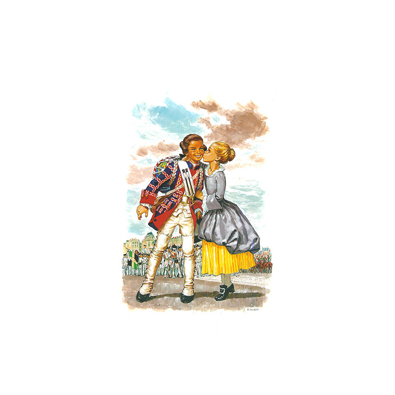 Départ régiment sous Louis XV