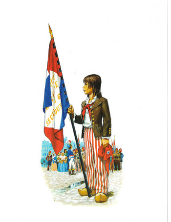 Estampe Porte drapeau Révolutionnaire - Univers Pierre Joubert