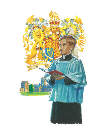 Estampe Choriste Anglais - Univers Pierre Joubert