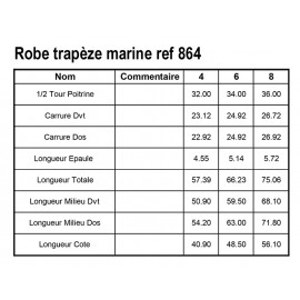 Robe trapèze marine - St Pie X