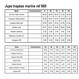 Jupe trapèze marine