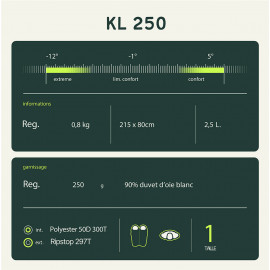 KL 250 - Sac de couchage bivouac