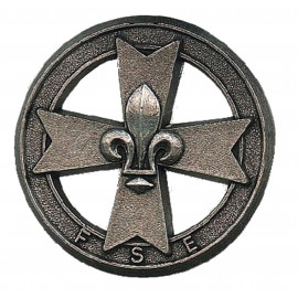 Croix bérêt métallique promesse GSE Scout d'Europe- CARRICK France