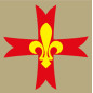 Croix de poitrine beige