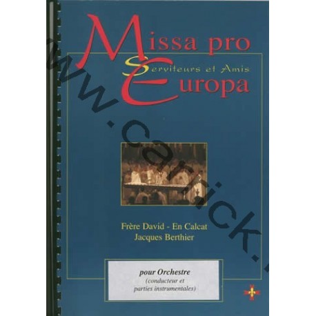 Missa pro Europa - partition orchestre Missa pro Europa - partition orchestre