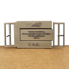 Boucle ceinturon GSE argent