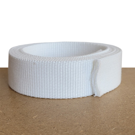 Ceinture blanche en tresse de coton