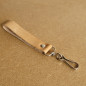 Ganse cuir naturel avec mousqueton