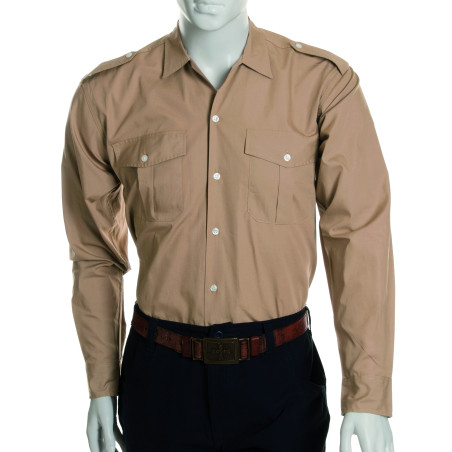 Chemise coton beige - CARRICK France
